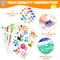 9 Sheets Educational Wall Decals for Toddlers, Colorful Animal Alphabet, Numbers, Colors & Shapes Peel-and-Stick Stickers, Removable PVC Learning Charts for Nursery, Classroom & Playroom